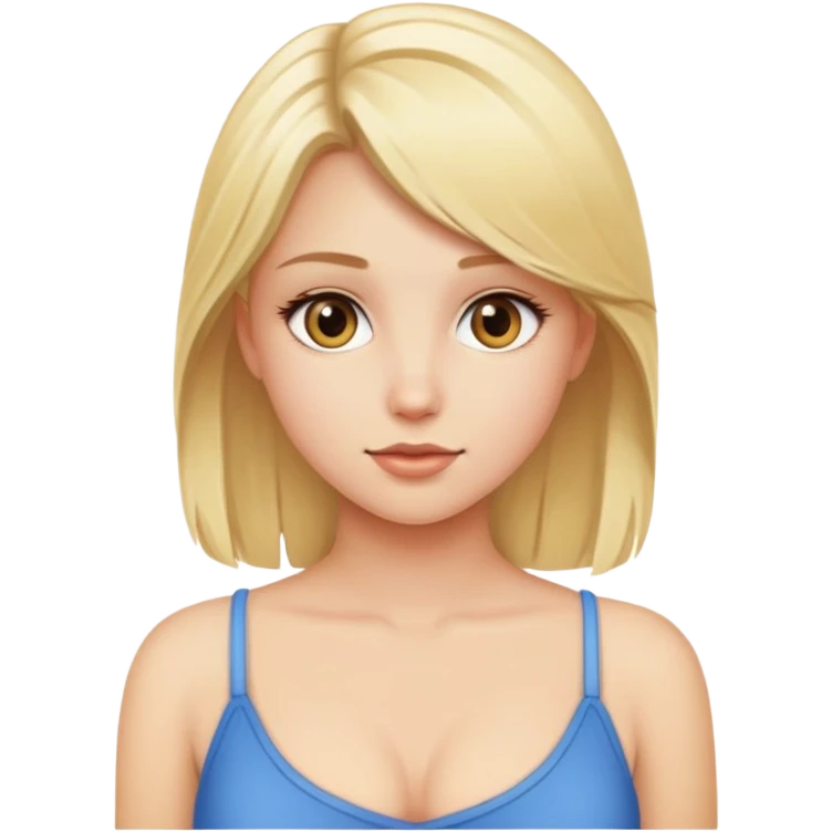 Girl blonde with nice tits emoji