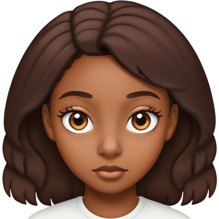 Black girl rolling eyes emoji