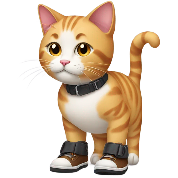Cat with shoes emoji
