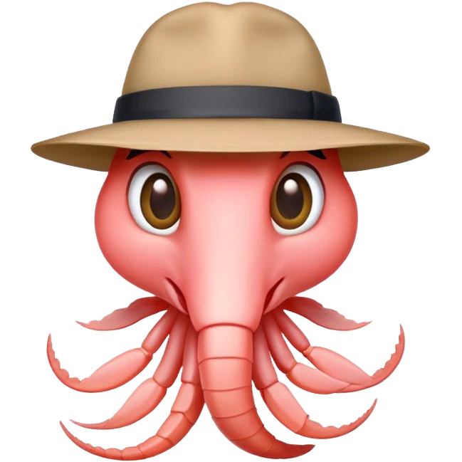 detective shrimp hat emoji