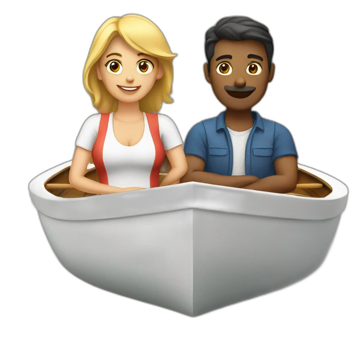 Man and women on a boat emoji