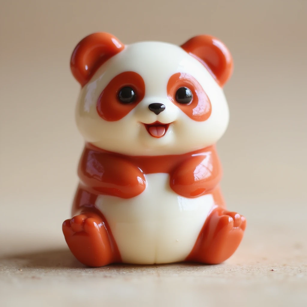 realistic candy shaped like a cute panda, photorealistic style emoji