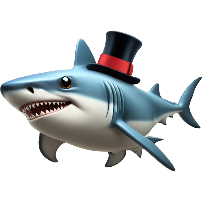 Shark with a top hat fighting a bear with an octupus on its head while on the top of a skyscraper emoji