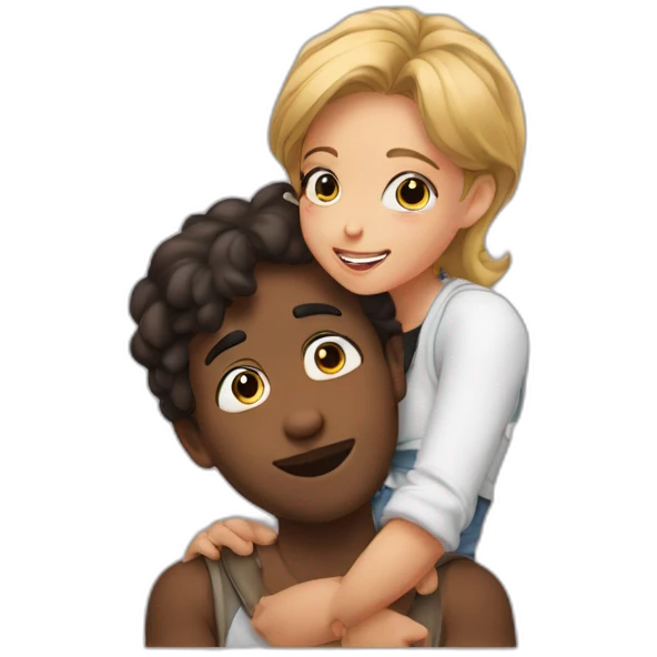 garcon fait bisous a fille emoji