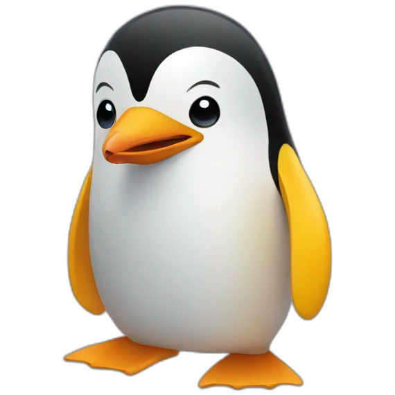 penguins with vue colors emoji