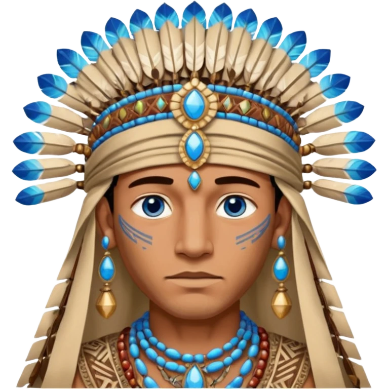 blue eyed desert tribe man emoji