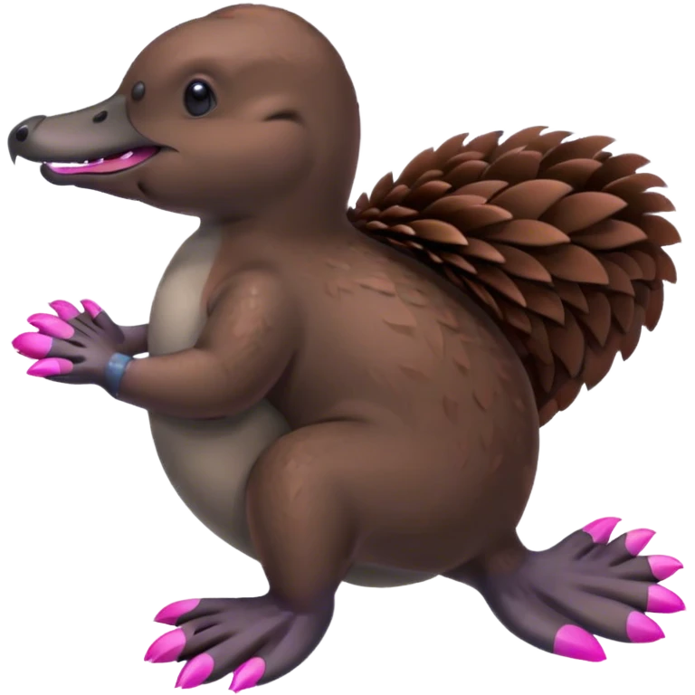platypus with painted nails emoji