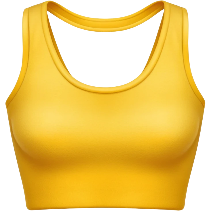 super realistic isolated yellow cashmere crop top emoji