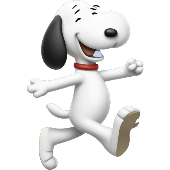 Snoopy dancing emoji