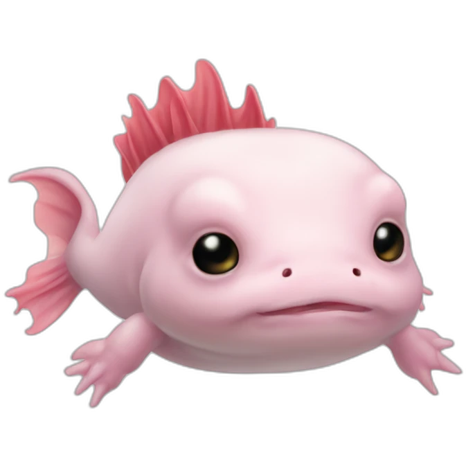 Cute little Chubby Axolotl  emoji