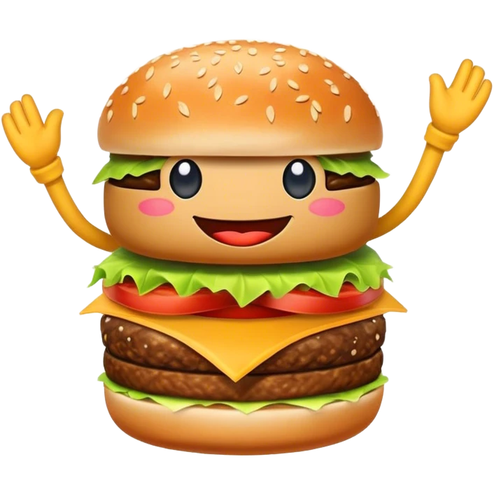 Hamburger dancing  emoji