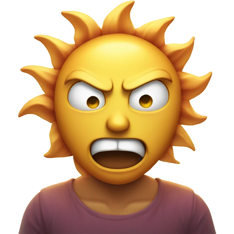 mad sun emoji