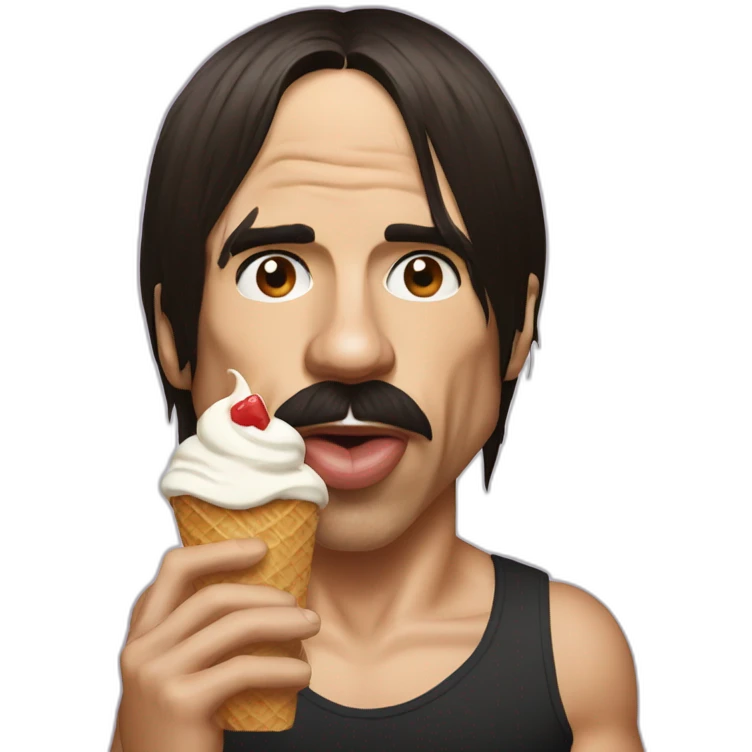 Anthony Kiedis eating ice cream emoji