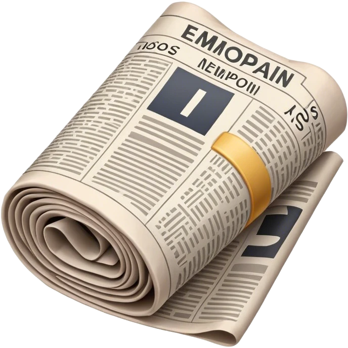 rolled newspaper emoji