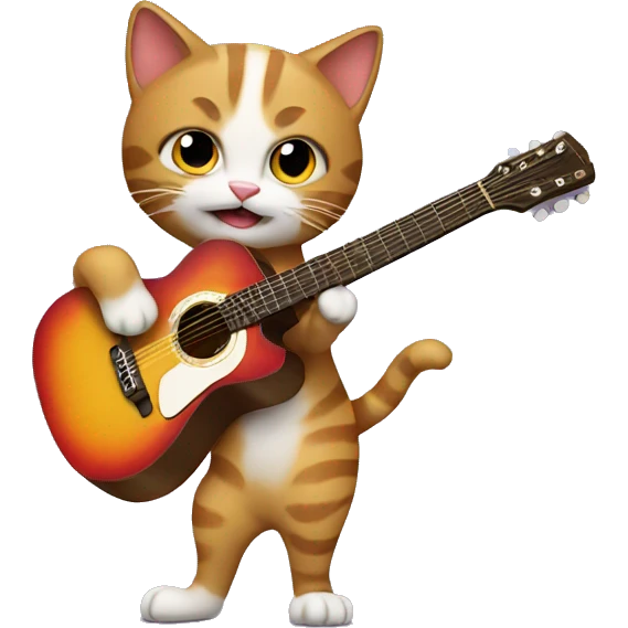 cat with guitar emoji