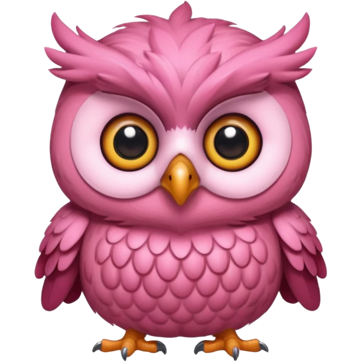image of a pink owl emoji