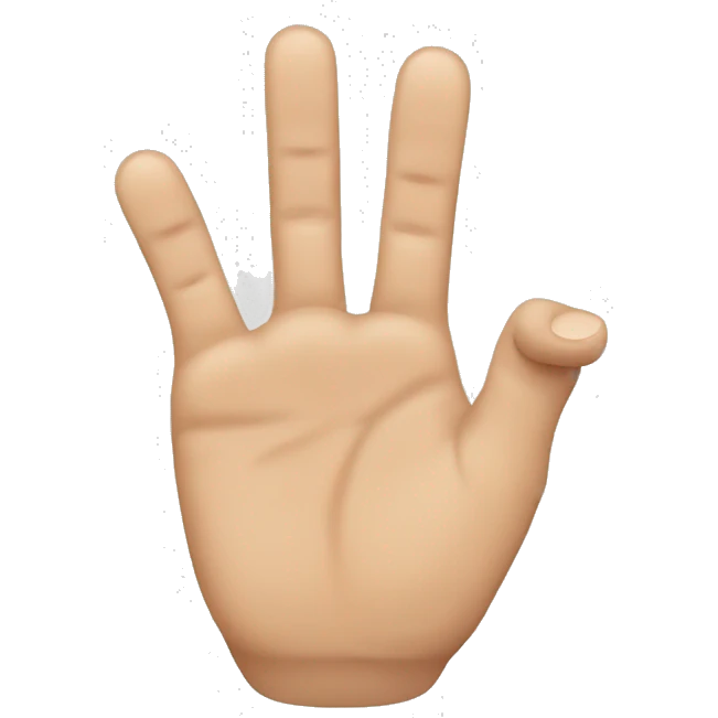 close all the fingers and open the little finger to the ring finger emoji