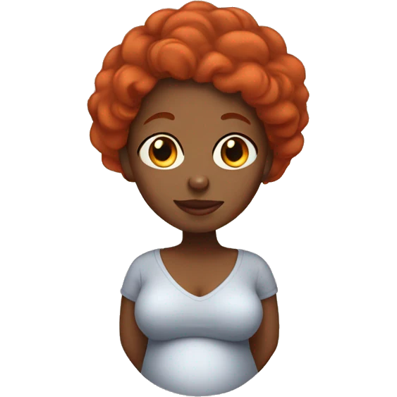 Red head pregnant black woman emoji
