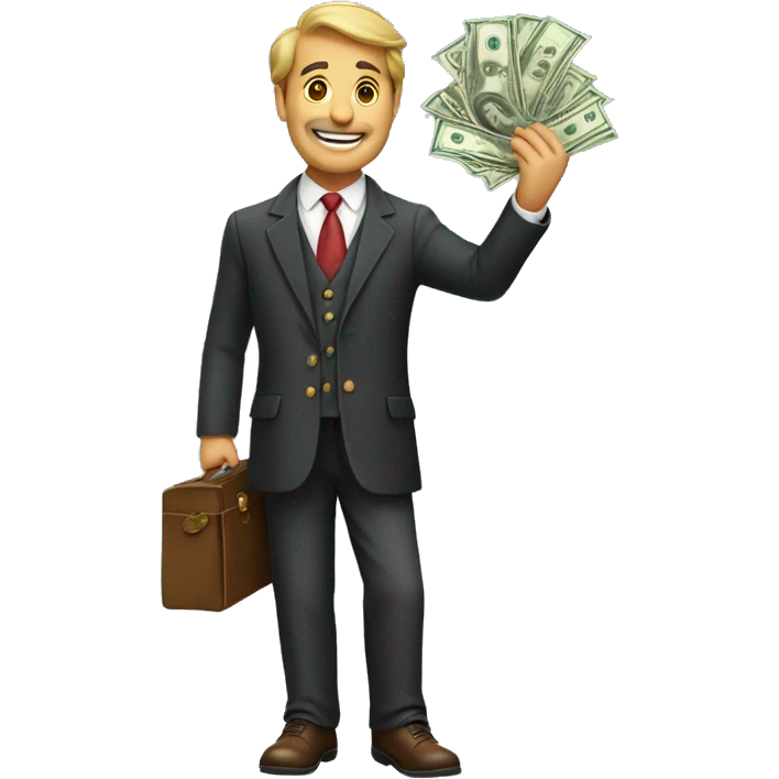 rich man carring money emoji
