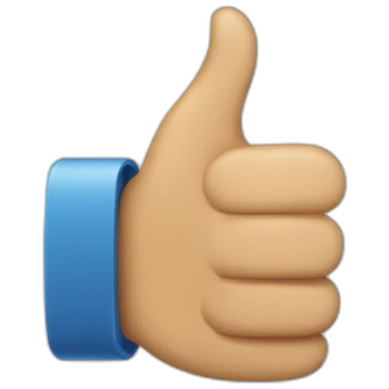 Thumbs up but the top is pointing horizontal  emoji