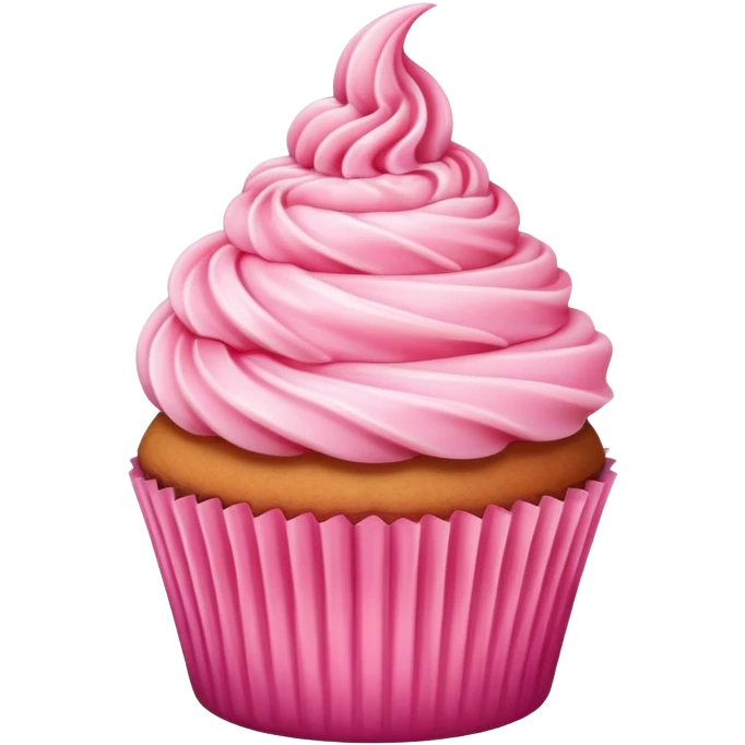 cupcake with pink icing emoji