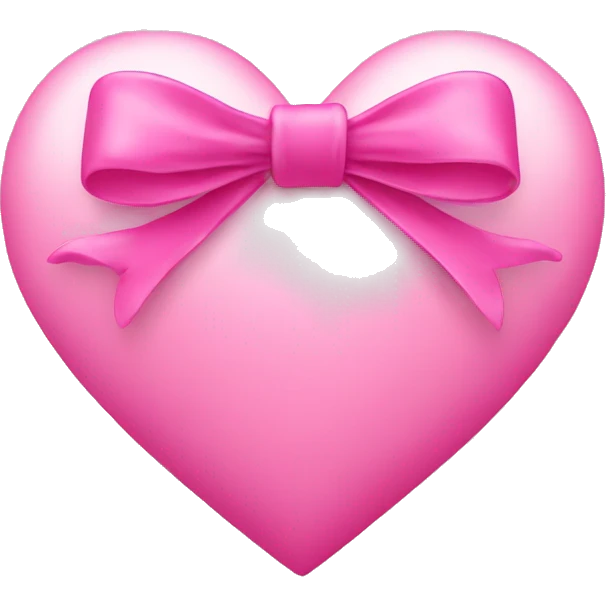 Pink heart with pink bows  emoji