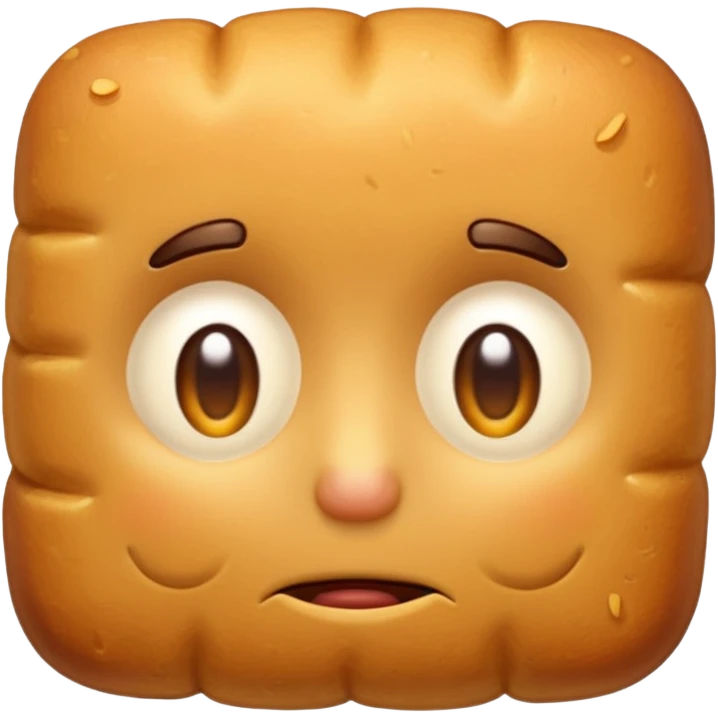 an exhausted tater tot, lying flat, droopy eyes, simple emoji style emoji