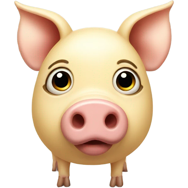 Yellow pig emoji
