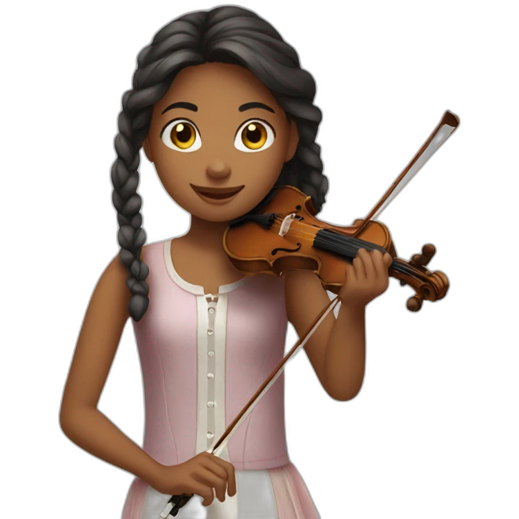 Girl-playing-the-violin emoji