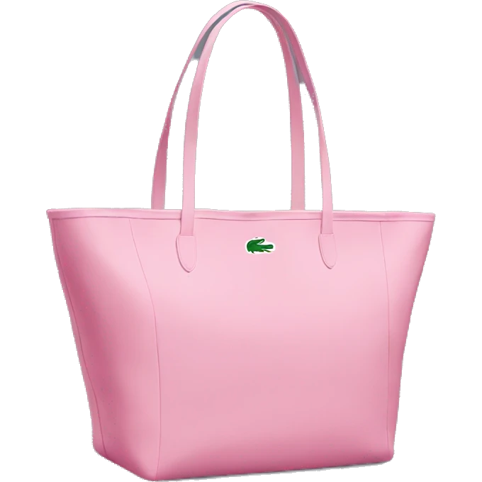 pink lacoste tote bag emoji