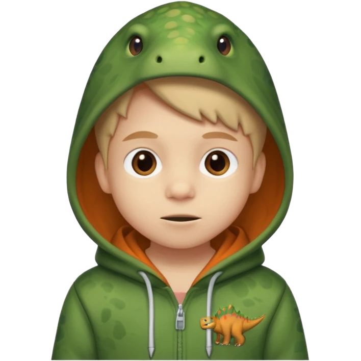 kid in dinosaur hoodie emoji