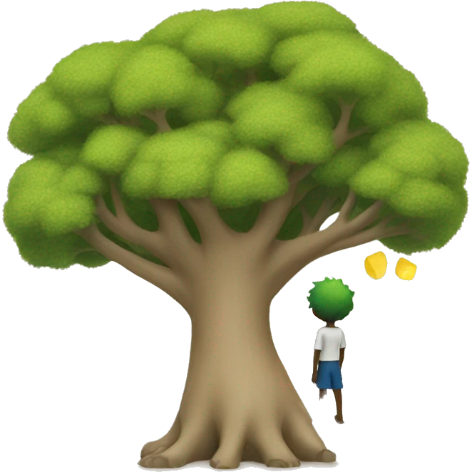 The little prince by the baobab tree emoji