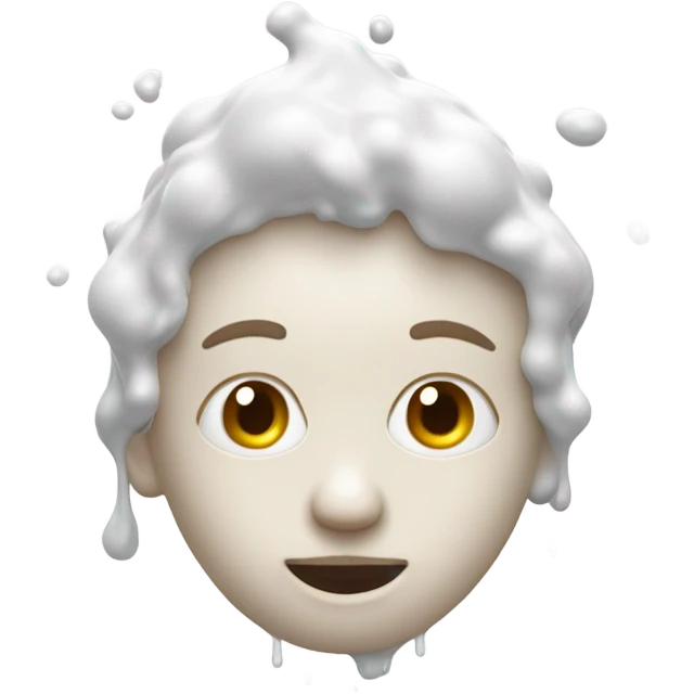 Face covered in milk liquid emoji
