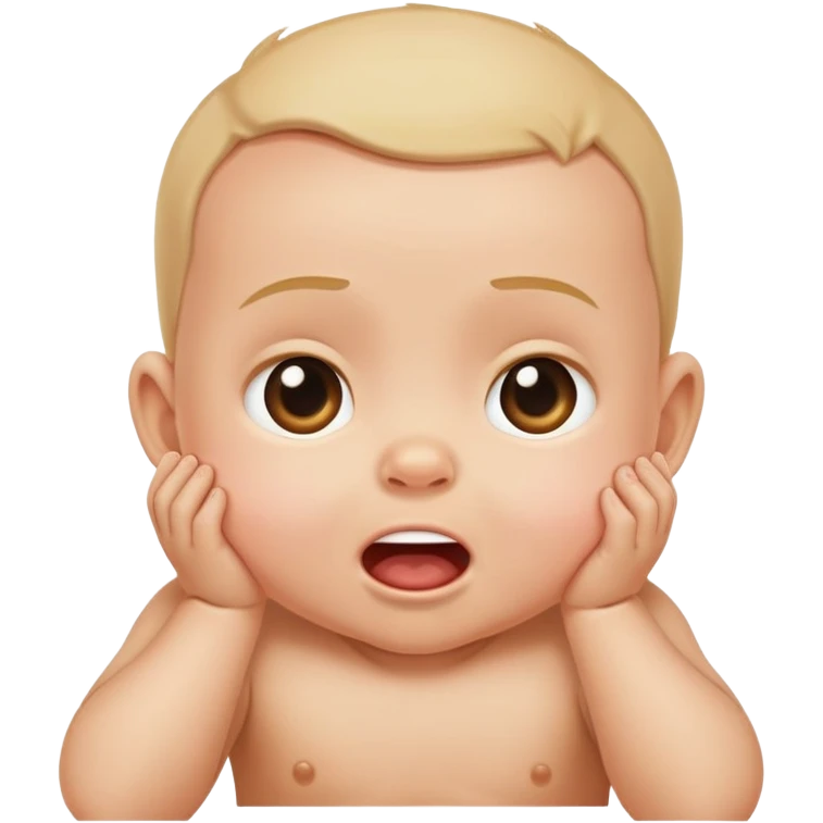 Whining, happy, baby  emoji