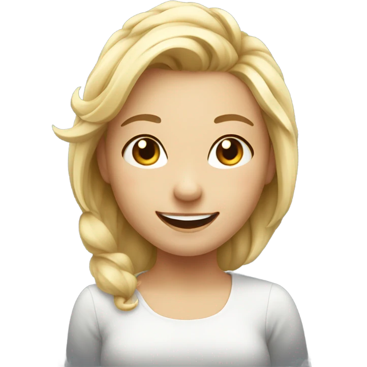 Cute blonde emoji