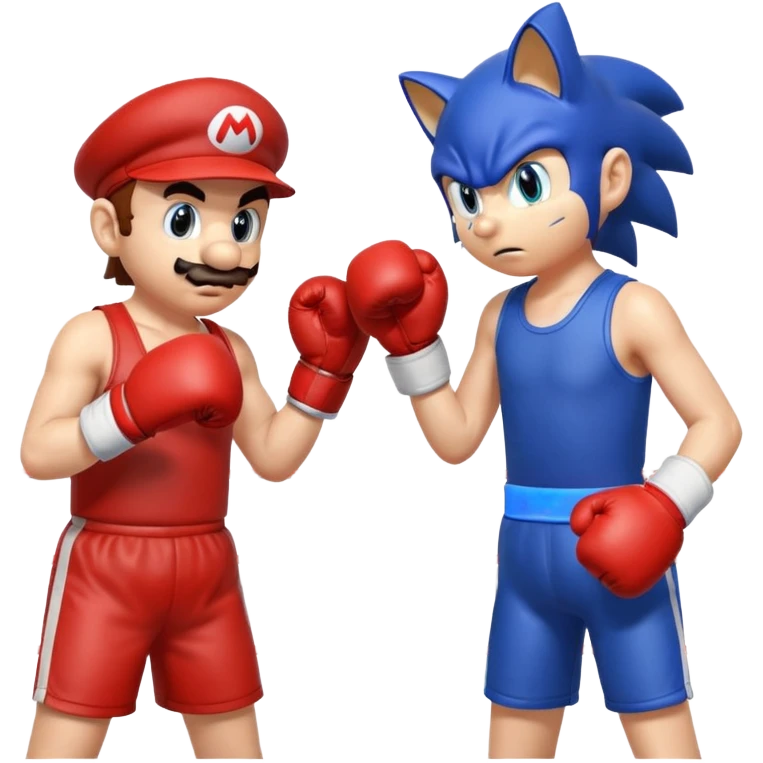 Mario vs sonic boxing ring emoji
