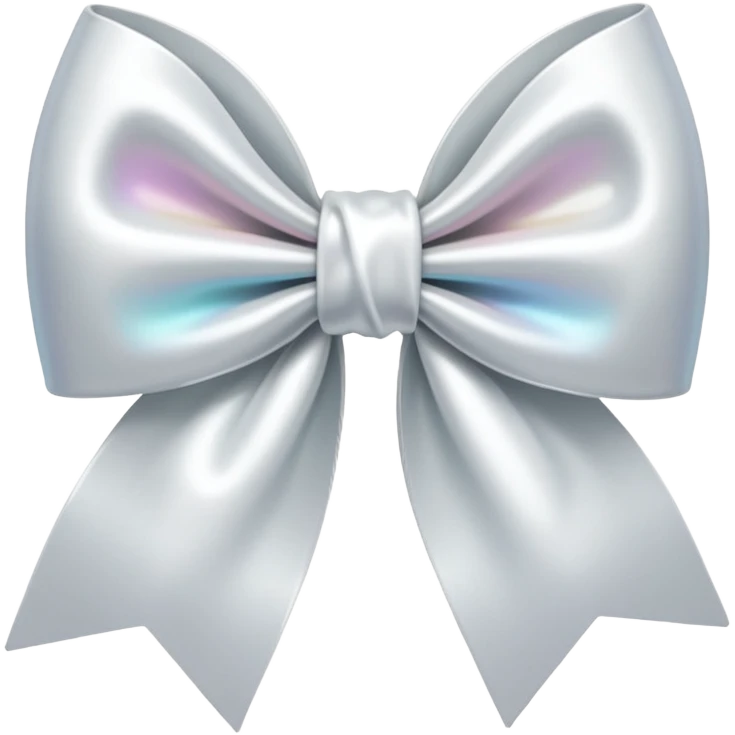 white satin bow emoji