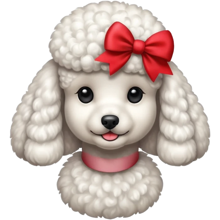 Poodle de laço emoji