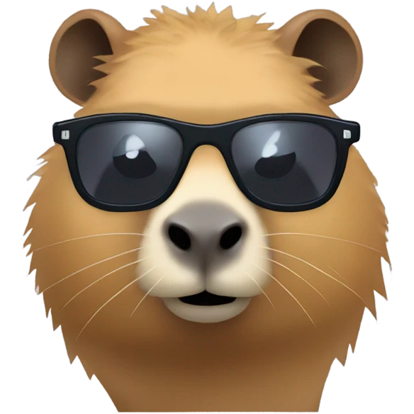 Capybara with 8-bit sunglasses emoji