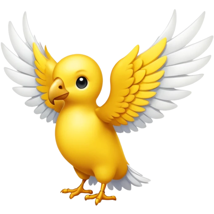 yellow keru with white wings emoji