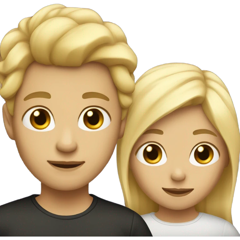 blonde and black haired duo emoji