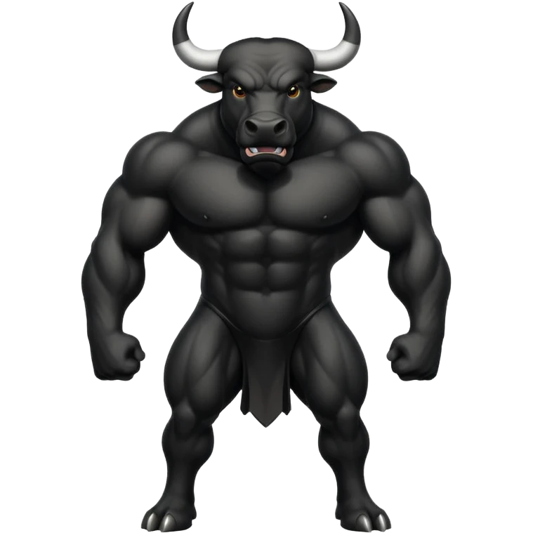 Black bull emoji