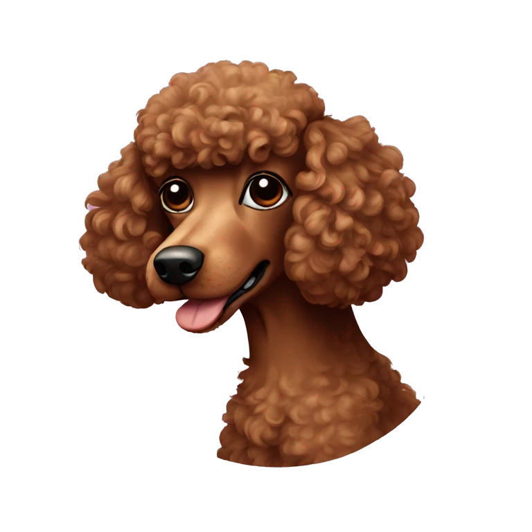 brown poodle emoji
