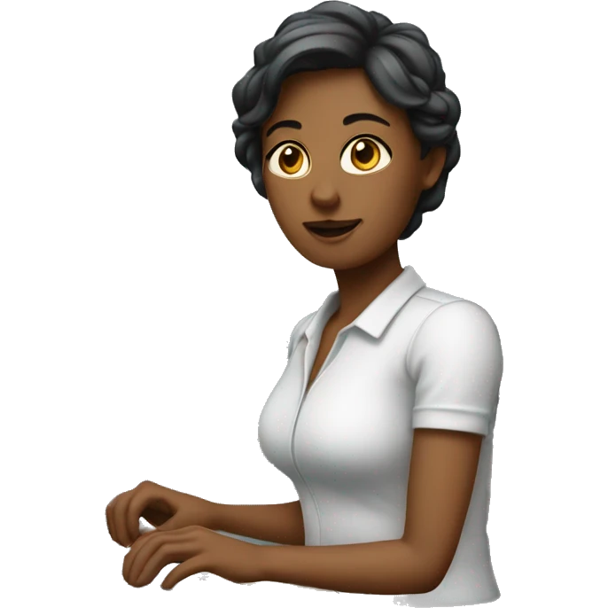 woman who a hard-working computer emoji