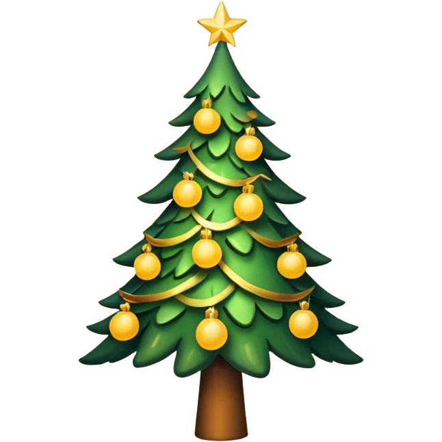 Albero di Natale con luci calde emoji