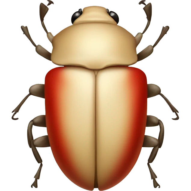  beige Beetle with red bow emoji