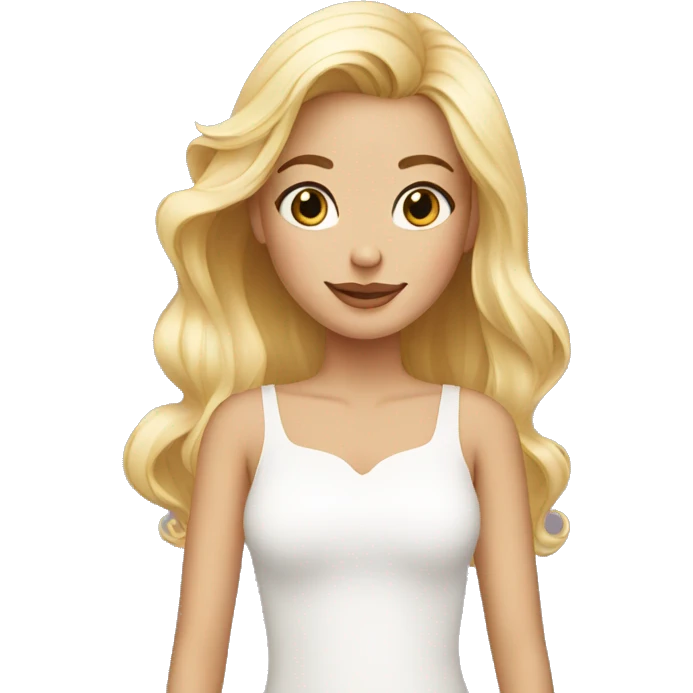 blond girl with polish on emoji