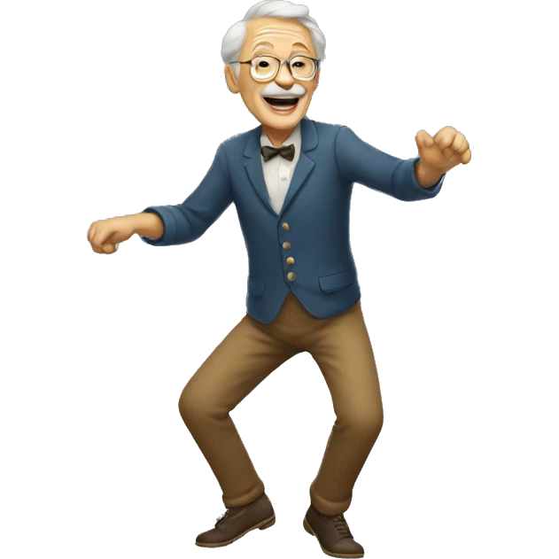 old man dancing emoji