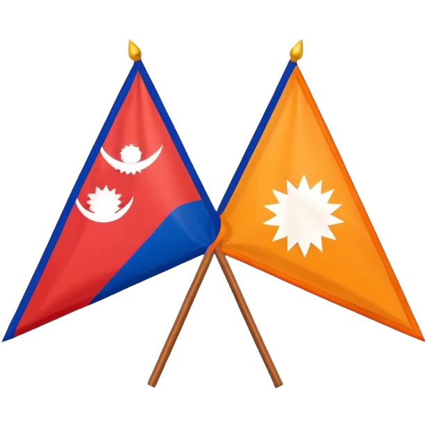 Nepal flag like orange colour flag emoji