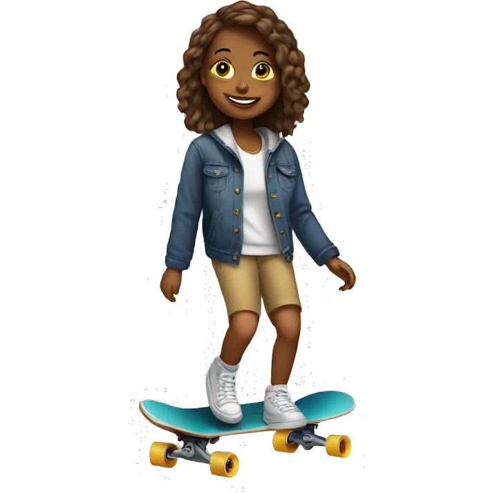Girl in skateboarding  emoji